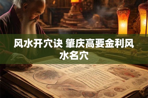 风水开穴诀 肇庆高要金利风水名穴 风水开穴诀 肇庆高要金利风水名穴