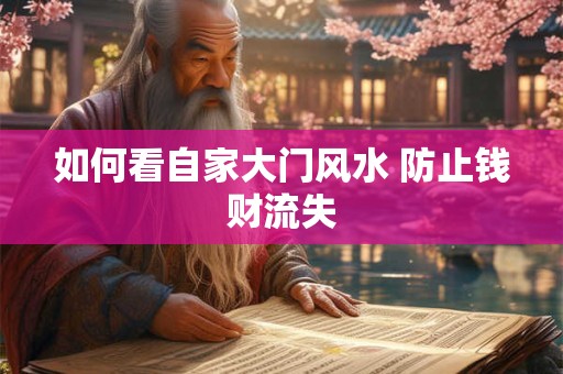 如何看自家大门风水 防止钱财流失