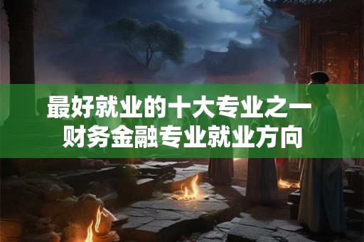 最好就业的十大专业之一 财务金融专业就业方向