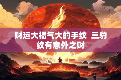 财运大福气大的手纹  三豹纹有意外之财