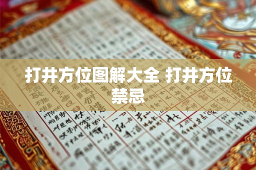 打井方位图解大全 打井方位禁忌