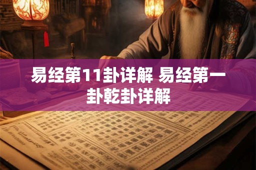 易经第11卦详解 易经第一卦乾卦详解