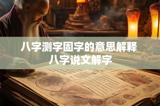 八字测字固字的意思解释 八字说文解字