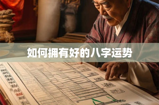 如何拥有好的八字运势