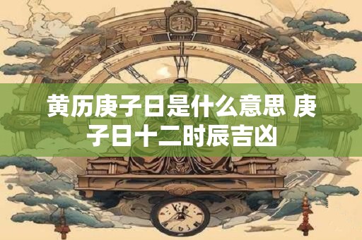 黄历庚子日是什么意思 庚子日十二时辰吉凶