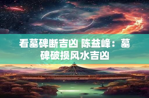 看墓碑断吉凶 陈益峰：墓碑破损风水吉凶