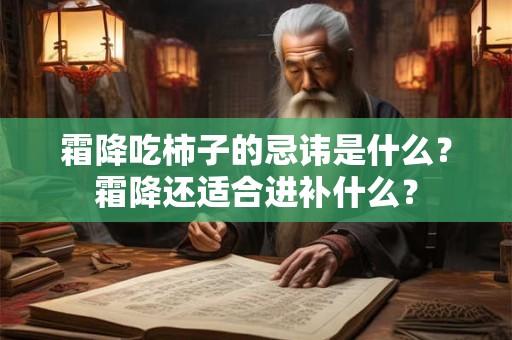 霜降吃柿子的忌讳是什么？霜降还适合进补什么？