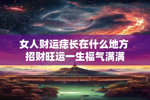女人财运痣长在什么地方 招财旺运一生福气满满