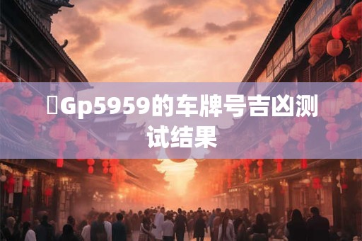 閩Gp5959的车牌号吉凶测试结果