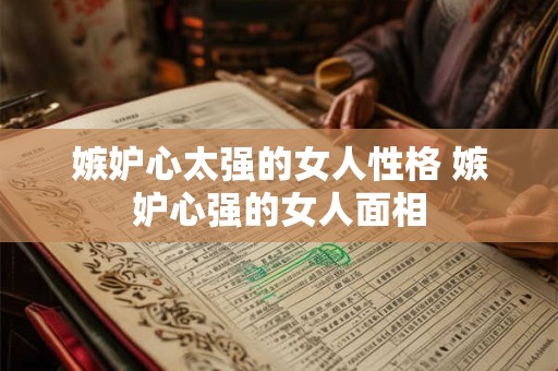 嫉妒心太强的女人性格 嫉妒心强的女人面相