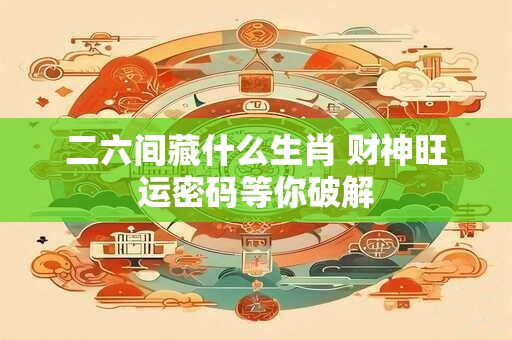 二六间藏什么生肖 财神旺运密码等你破解