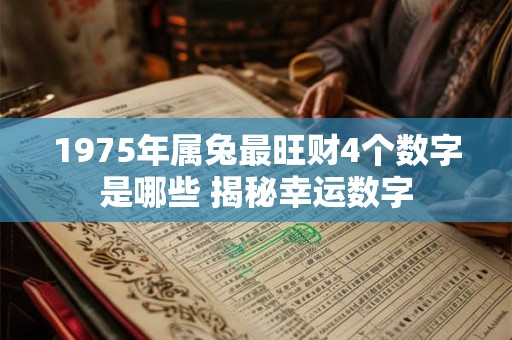 1975年属兔最旺财4个数字是哪些 揭秘幸运数字