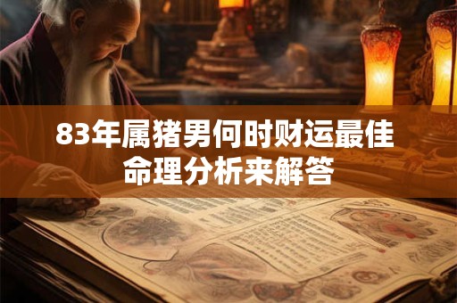83年属猪男何时财运最佳 命理分析来解答