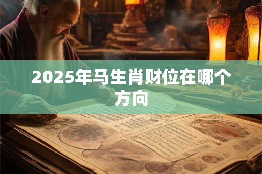 2025年马生肖财位在哪个方向