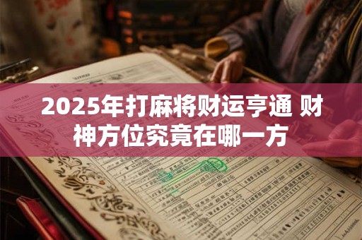 2025年打麻将财运亨通 财神方位究竟在哪一方