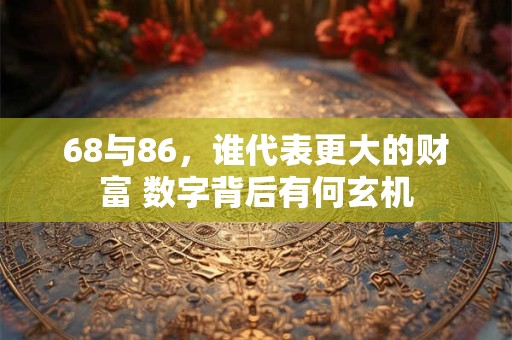 68与86，谁代表更大的财富 数字背后有何玄机