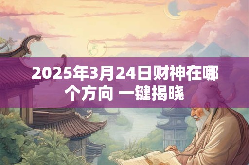 2025年3月24日财神在哪个方向 一键揭晓