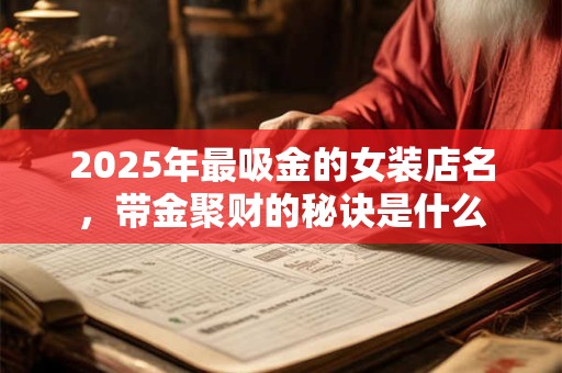 2025年最吸金的女装店名，带金聚财的秘诀是什么