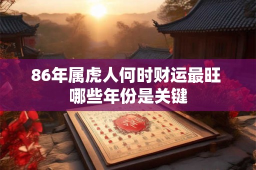 86年属虎人何时财运最旺 哪些年份是关键