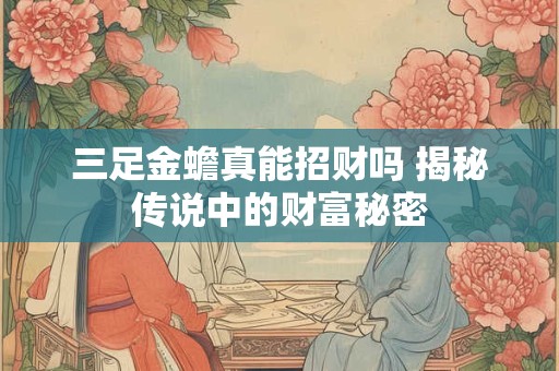 三足金蟾真能招财吗 揭秘传说中的财富秘密