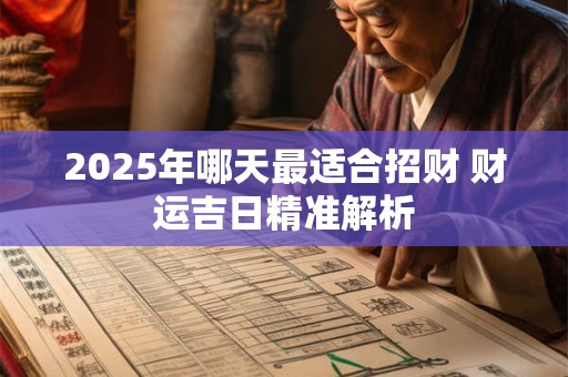 2025年哪天最适合招财 财运吉日精准解析