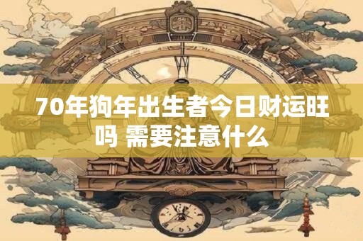 70年狗年出生者今日财运旺吗 需要注意什么