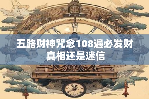 五路财神咒念108遍必发财 真相还是迷信
