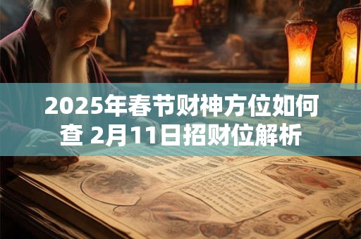 2025年春节财神方位如何查 2月11日招财位解析 2025年春节财神方位如何查 2月11日招财位解析