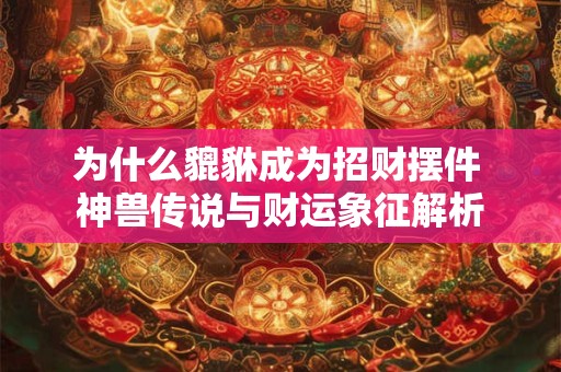 为什么貔貅成为招财摆件 神兽传说与财运象征解析