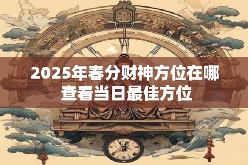 2025年春分财神方位在哪 查看当日最佳方位