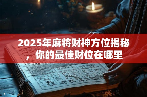 2025年麻将财神方位揭秘，你的最佳财位在哪里