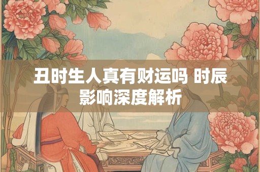 丑时生人真有财运吗 时辰影响深度解析