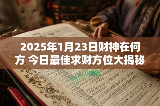 2025年1月23日财神在何方 今日最佳求财方位大揭秘