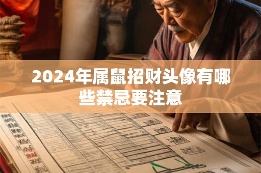 2024年属鼠招财头像有哪些禁忌要注意