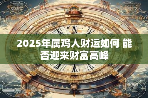 2025年属鸡人财运如何 能否迎来财富高峰