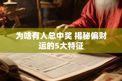 为啥有人总中奖 揭秘偏财运的5大特征