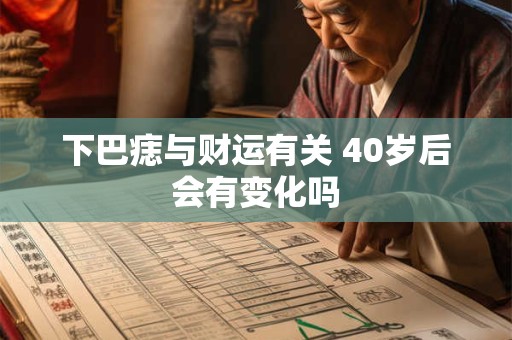 下巴痣与财运有关 40岁后会有变化吗