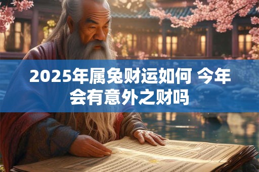 2025年属兔财运如何 今年会有意外之财吗