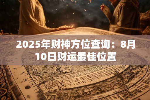 2025年财神方位查询：8月10日财运最佳位置