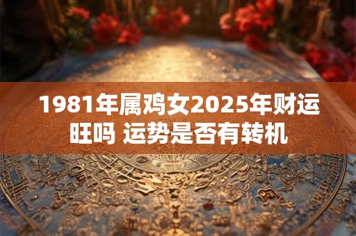 1981年属鸡女2025年财运旺吗 运势是否有转机