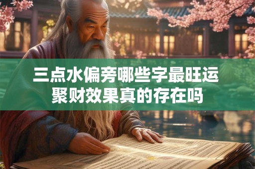 三点水偏旁哪些字最旺运 聚财效果真的存在吗