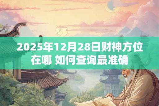2025年12月28日财神方位在哪 如何查询最准确