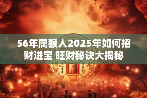 56年属猴人2025年如何招财进宝 旺财秘诀大揭秘