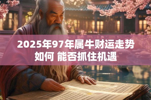 2025年97年属牛财运走势如何 能否抓住机遇