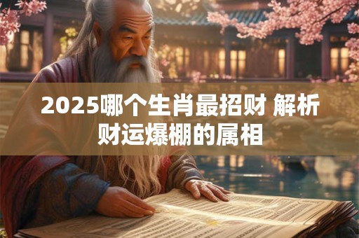 2025哪个生肖最招财 解析财运爆棚的属相