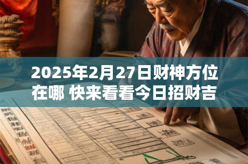 2025年2月27日财神方位在哪 快来看看今日招财吉位