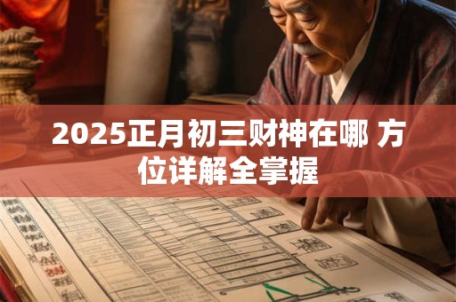 2025正月初三财神在哪 方位详解全掌握
