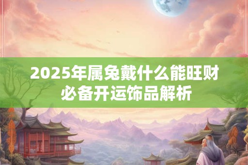 2025年属兔戴什么能旺财 必备开运饰品解析