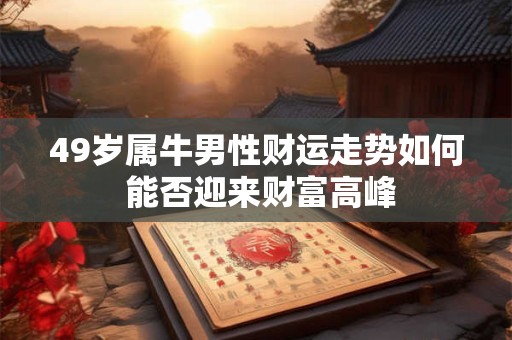 49岁属牛男性财运走势如何 能否迎来财富高峰