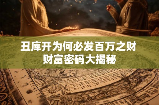 丑库开为何必发百万之财 财富密码大揭秘